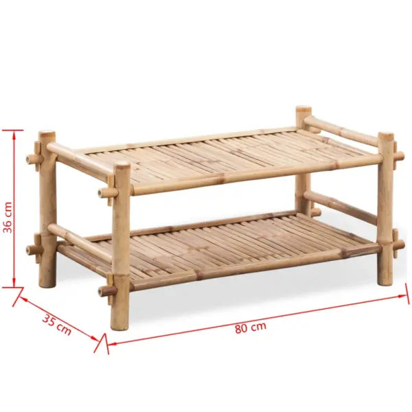 Kahe tasapinnaga bambusest kingariiul, pruun, 80 x 35 x 36 cm – 5