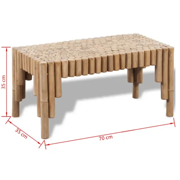Bambusest kohvilaud, pruun, 70 x 35 x 35 cm – 5