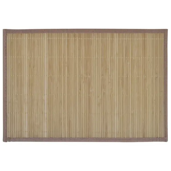 Bambusest lauamatid libisemiskindla tagaküljega, 6 tk, pruun, 30 x 45 cm - 2