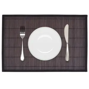 Libisemiskindlad bambusest lauamatid, 6 tk, tumepruun, 30 x 45 cm