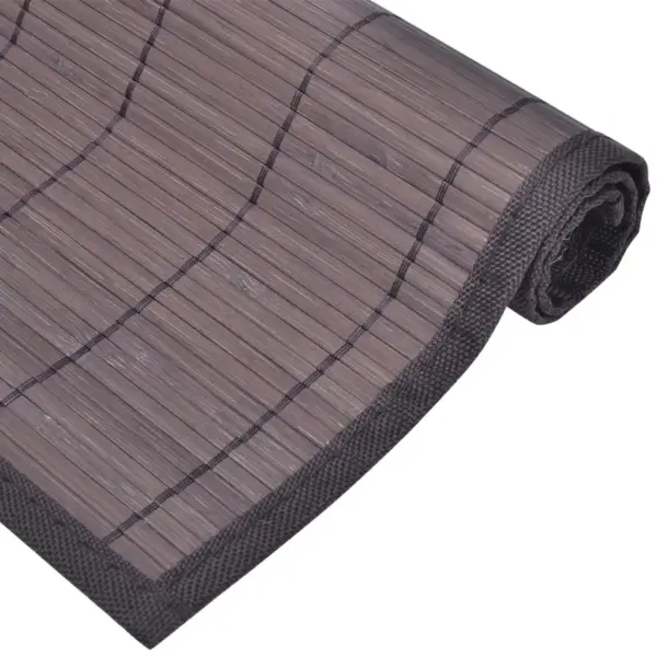 Libisemiskindlad bambusest lauamatid, 6 tk, tumepruun, 30 x 45 cm – 4