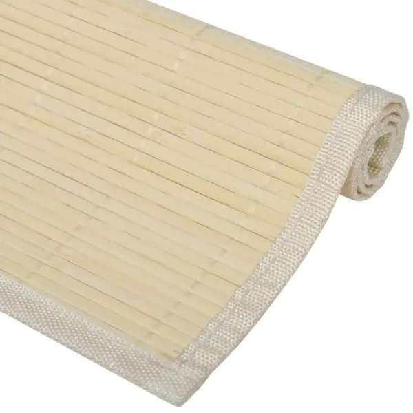 Libisemiskindlad bambusest lauamatid, 6 tk, naturaalne, 30 x 45 cm – 4