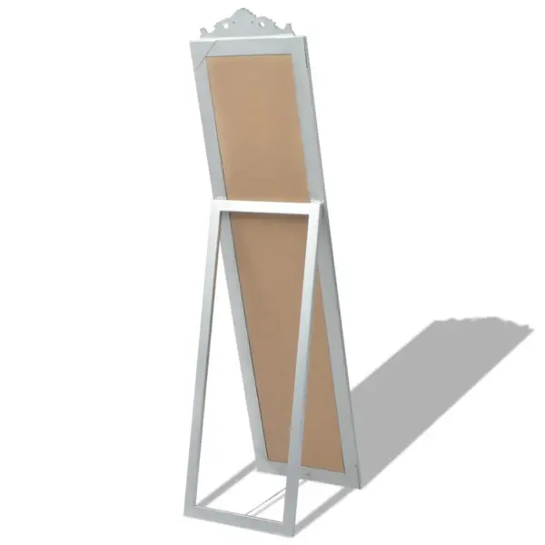 Barokkstiilis täispikk põrandapeegel, hõbedane, 40 x 160 cm – 4