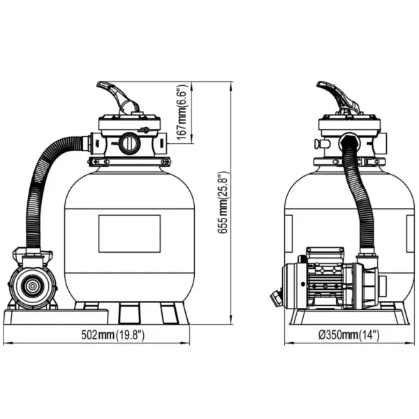 Basseini liivafiltripumbad eelfiltriga, 2 tk, 600 W, 17 000 l/h – 6