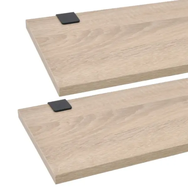 8-osaline valamuga vannitoamööbli komplekt, beež tehispuit, keraamilised valged valamud, 180 cm seinakapp - 4