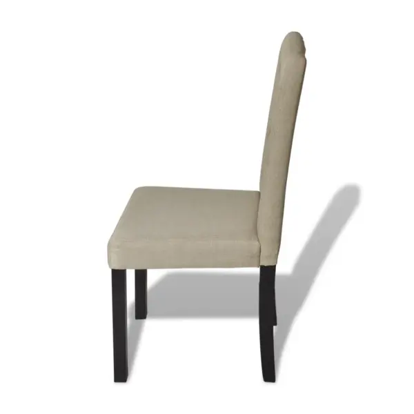 Chesterfield stiilis söögitoolid, 4 tk, beež polüesterkangas, 42 x 53 x 95 cm – 5