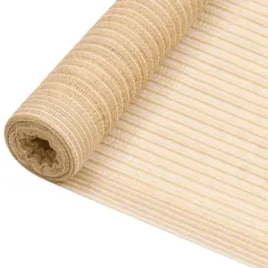 Beež HDPE privaatsusvõrk aiale ja rõdule, 1 x 10 m, 195 g/m²