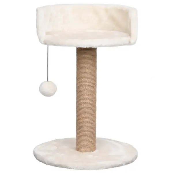 Beež kraapimispostiga kassimaja, mererohi ja plüüs, 49 cm - 3