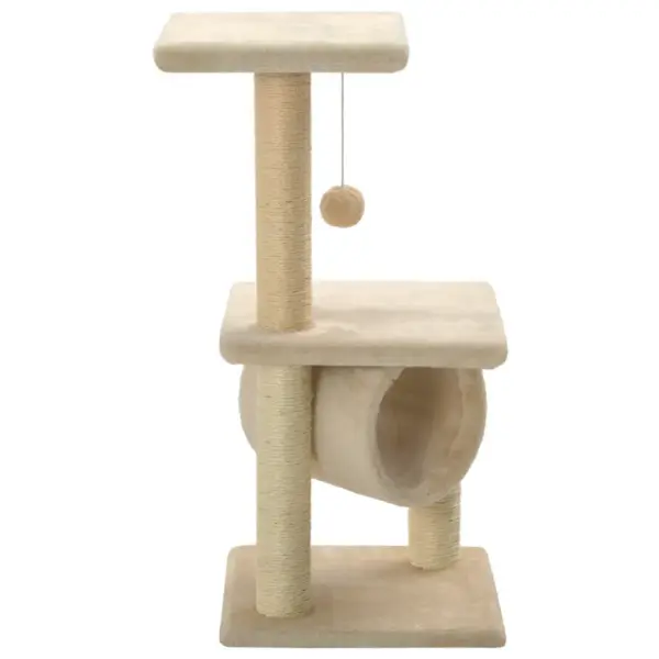 Beež kassimaja sisalköiega kraapimispostidega, 65 cm – 3