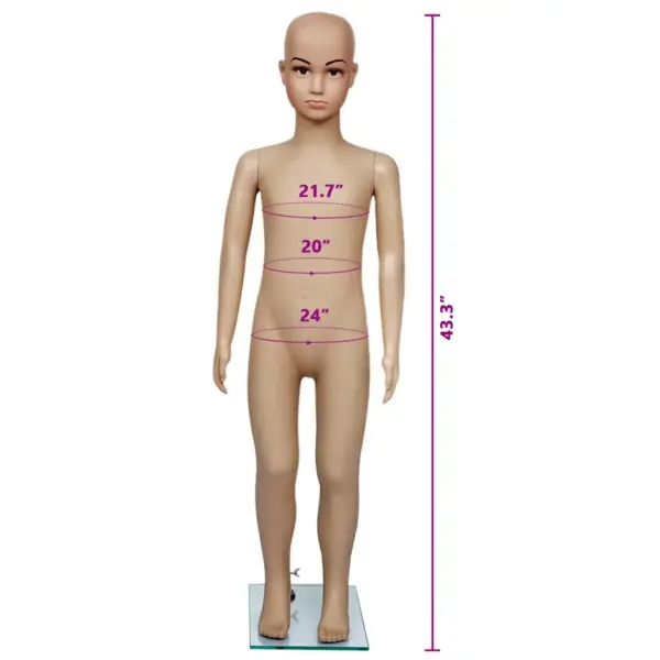 Lapsmannekeen PP-kehaga ja klaasist alusega, beež, 110 cm – 10