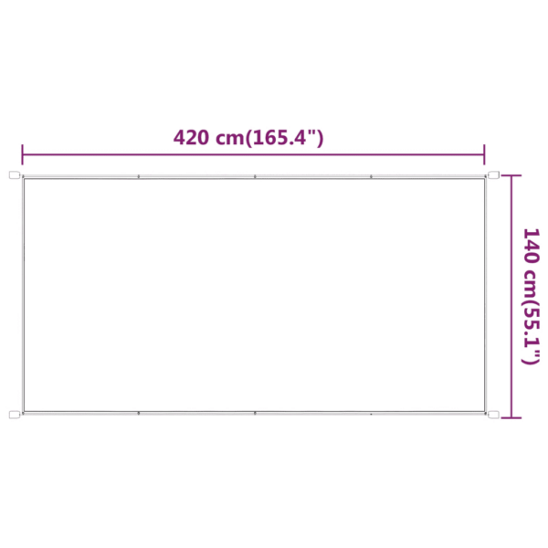 Beež rõdusirm privaatsuseks, 140 x 420 cm, veekindel Oxfordi kangas – 6