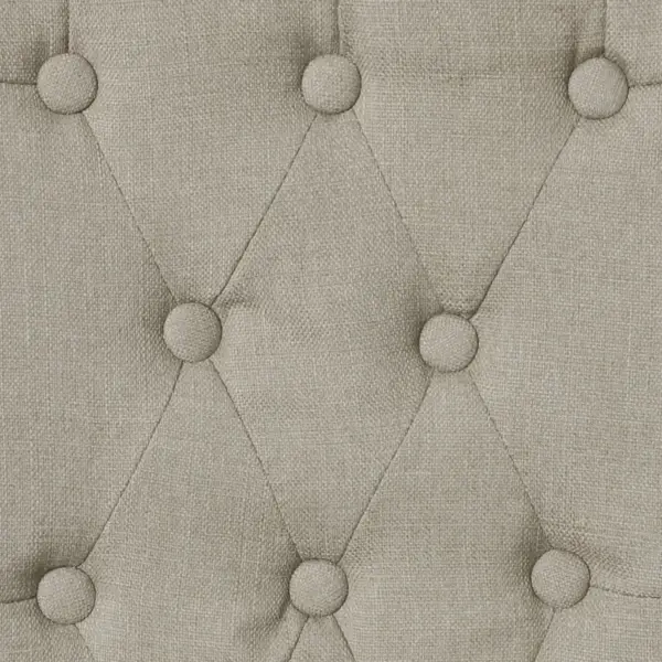 Chesterfield stiilis söögitoolid, 6 tk, beež polüesterkangas, 42 x 53 x 95 cm – 5