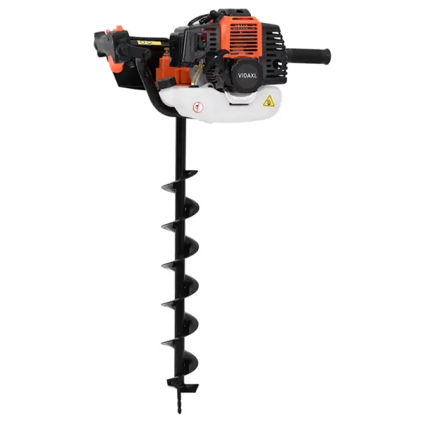 Bensiinimootoriga pinnasepuurikomplekt, 52 cm3, 2,2 kW, 3 teraspuuri ja 2 pikendust, oranž – 2