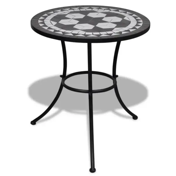 3-osaline bistrookomplekt keraamiliste plaatidega, must-valge – 7