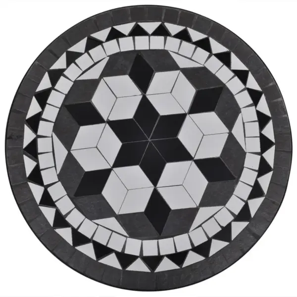 3-osaline bistrookomplekt keraamiliste plaatidega, must-valge – 8