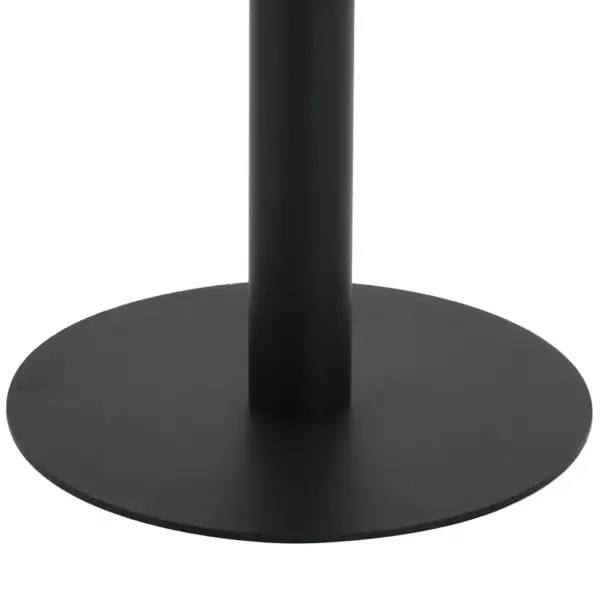 Bistroolaud tumepruun MDF lauaplaat ja must terasjalg 60 x 60 x 75 cm – 5