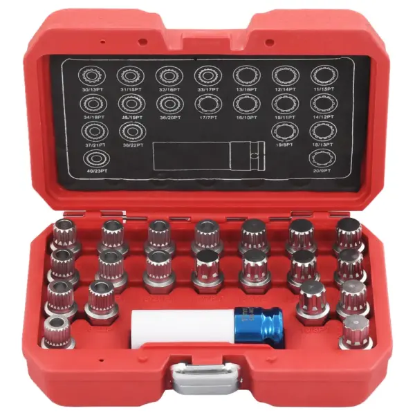 21-osaline BMW veljelukupadrunite komplekt, kroommolübdeenteras, 17 mm kuuskant - 2