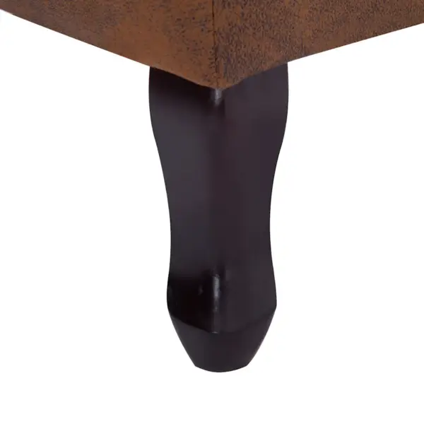 Chesterfield tugitool jalatoega, pruun kunstseemisnahk, komplekt – 6