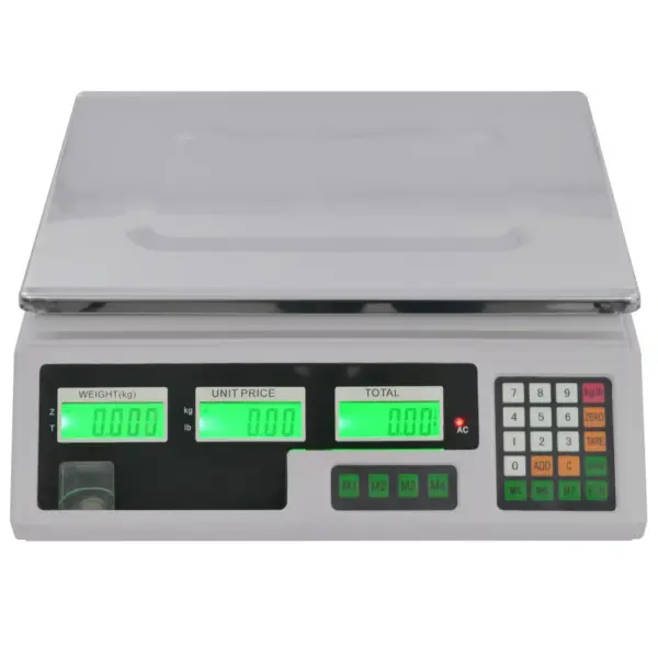 Digitaalne kaal taustvalgustusega LCD-ekraani ja taaslaetava akuga, 30 kg, platvorm 33 x 24 cm – 3