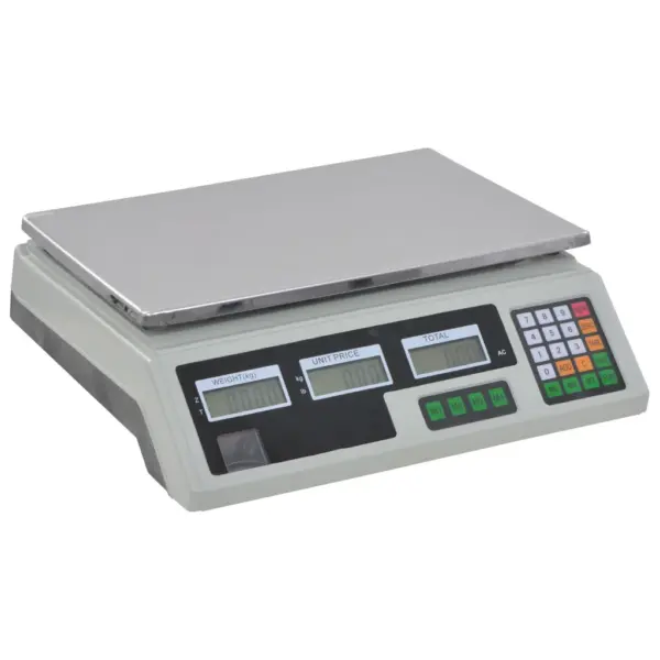 Digitaalne kaal taustvalgustusega LCD-ekraani ja taaslaetava akuga, 30 kg, platvorm 33 x 24 cm – 4