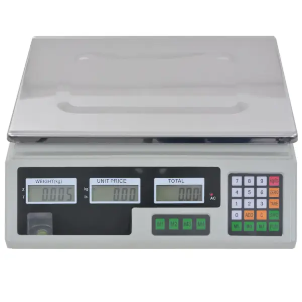 Digitaalne kaal taustvalgustusega LCD-ekraani ja taaslaetava akuga, 30 kg, platvorm 33 x 24 cm – 8