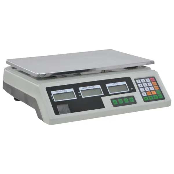 Digitaalne kaal taustvalgustusega LCD-ekraani ja taaslaetava akuga, 30 kg, platvorm 33 x 24 cm – 9