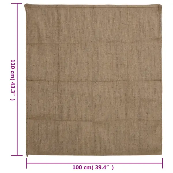 Džuudist kartuli- ja hoiukotid, 5 tk, 100 x 110 cm, 100% looduslik džuut 340 g, pruun – 7