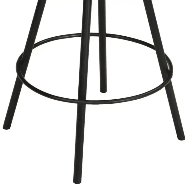 Tööstusliku stiiliga ehtsast nahast baaripukid, 4 tk, pruun/must, 30 x 76 cm – 6