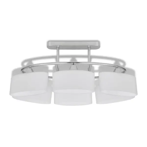 Valge ellipsikujuline laelamp kroomviimistlusega, 6 x E14, komplekt 4 tk, 550 x 250 x 275 mm – 5