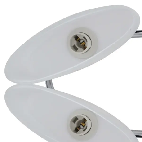 Valge ellipsikujuline laelamp kroomviimistlusega, 6 x E14, komplekt 4 tk, 550 x 250 x 275 mm – 6
