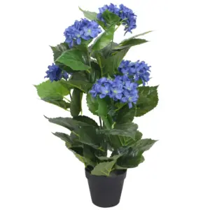 Kunsttaim hortensia potiga, sinine, 60 cm