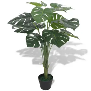 Elutruu kunstmonstera plastpotis, roheline, 70 cm