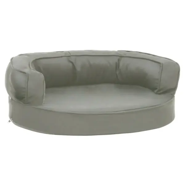 Ergonoomiline hall koeravoodi linase välimusega kangast, 60 x 42 cm – 2