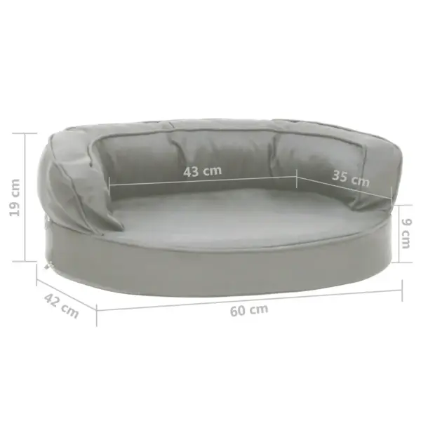 Ergonoomiline hall koeravoodi linase välimusega kangast, 60 x 42 cm – 7