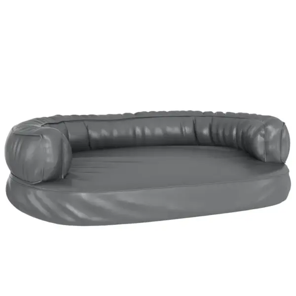 Ergonoomiline hall kunstnahast koeravoodi, 75 x 53 cm – 2