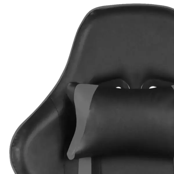 Pöörlev mänguritool kõrge seljatoega, must ja hall PVC – 7