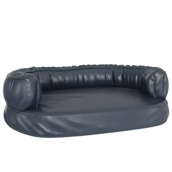 Ergonoomiline koeravoodi kunstnahast, tumesinine, 75 x 53 cm – 2