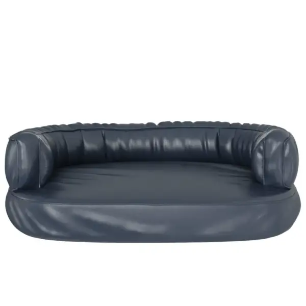 Ergonoomiline koeravoodi kunstnahast, tumesinine, 75 x 53 cm – 4
