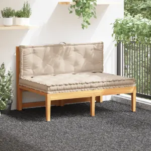 Euroaluse diivanipadjad, 2-osaline komplekt, beež puuvill, 120 x 80 cm