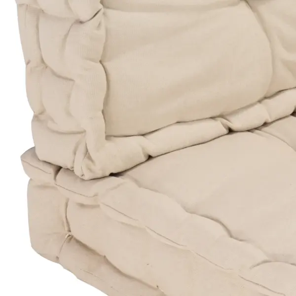 Euroaluse diivanipadjad, 2-osaline komplekt, beež puuvill, 120 x 80 cm – 10