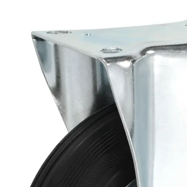 Mustad fikseeritud kummirattad kinnitusplaadiga, 24 tk, 200 mm, 180 kg – 5
