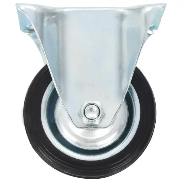 Fikseeritud kummirattad mööblile, must, 12 tk, 75 mm, plaadiga 81 x 67 mm – 4