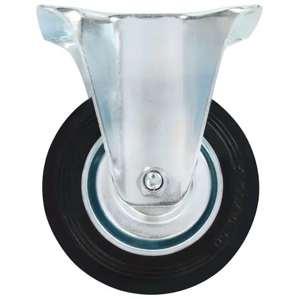 Fikseeritud mööblirattad 12 tk, must kumm, 100 mm, 70 kg – 4