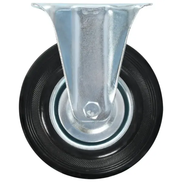Fikseeritud kummist mööblirattad, must, 8 tk, 125 mm, kandevõime 100 kg – 4