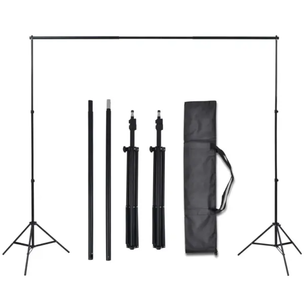 Fotostuudio taustakomplekt 3 puuvillase taustaga, reguleeritav raam, 3 x 5 m – 5