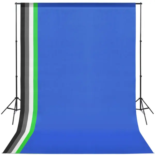Fotostuudiokomplekt softbox-valgustuse ja 5 värvilise taustaga, reguleeritava raamiga – 2