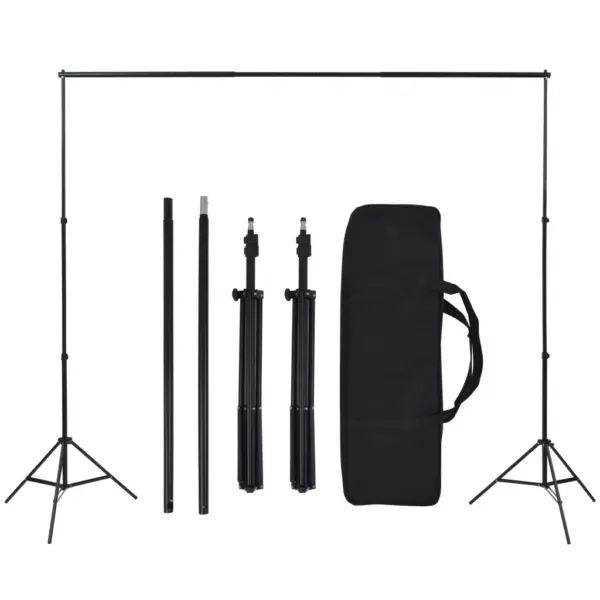Fotostuudiokomplekt softbox-valgustuse ja 5 värvilise taustaga, reguleeritava raamiga – 6