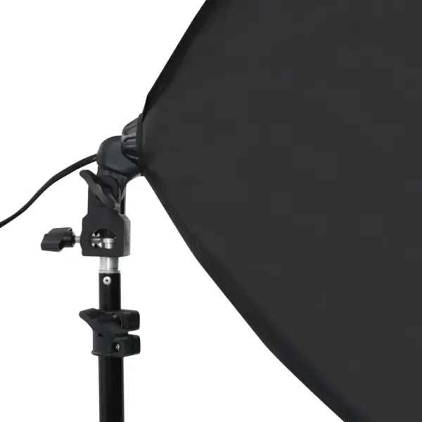 Fotostuudiokomplekt softboxide ja musta taustakangaga, 500 x 300 cm – 6