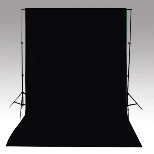 Fotostuudiokomplekt valgustuse ja taustasüsteemiga, 3 lampi, vihmavarjud, statiivide ja musta puuvillase taustaga 500 x 300 cm - 13