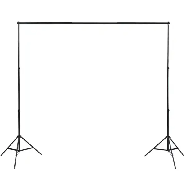 Fotostuudiokomplekt valgustite ja taustasüsteemiga, 5 kangast tausta 1,6 x 3 m, statiivid ja vihmavarjud – 4